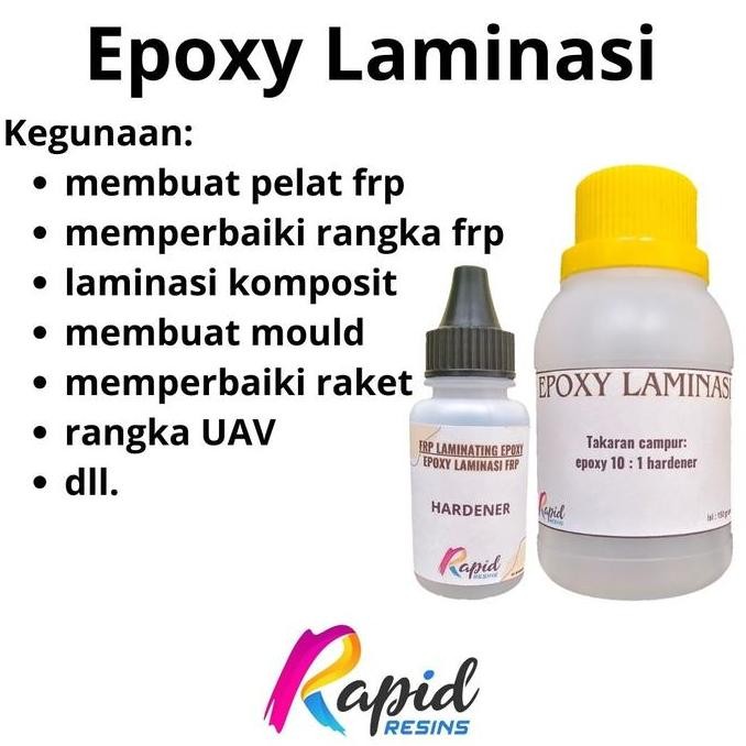 Promo Epoxy Resin Laminasi FRP Perbaiki Raket, Busur, Sepeda, Pelat, Pipa COD