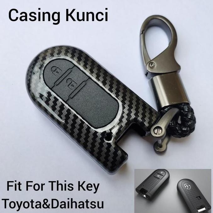 Promo Sarung Kunci Hard Case Carbon Mobil Toyota Agya 2021 COD