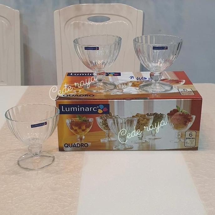 Gelas es krim / ice cream cup luminarc Quadro 30 cl isi 6 bh