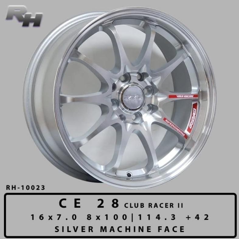 velg ce28 ring 16 lebar 7 et 42 pcd 8x100/114 polish