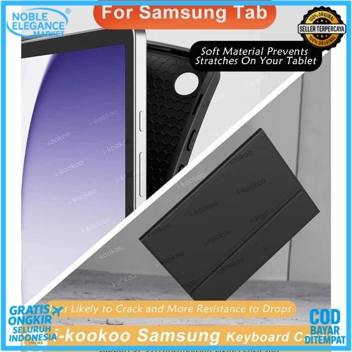 Berkualitas I-Kookoo Samsung Tab S9 / S9 Fe Keyboard Case Asli, Galaxy Tab S9 Fe Plus Keyboard Case,