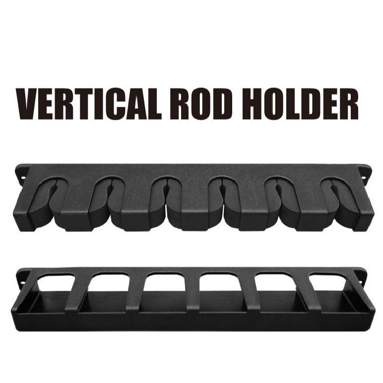 Termurah Rod Holder Joran Rak Dinding 6 Slot Wall Rod Rack R6Black H-4