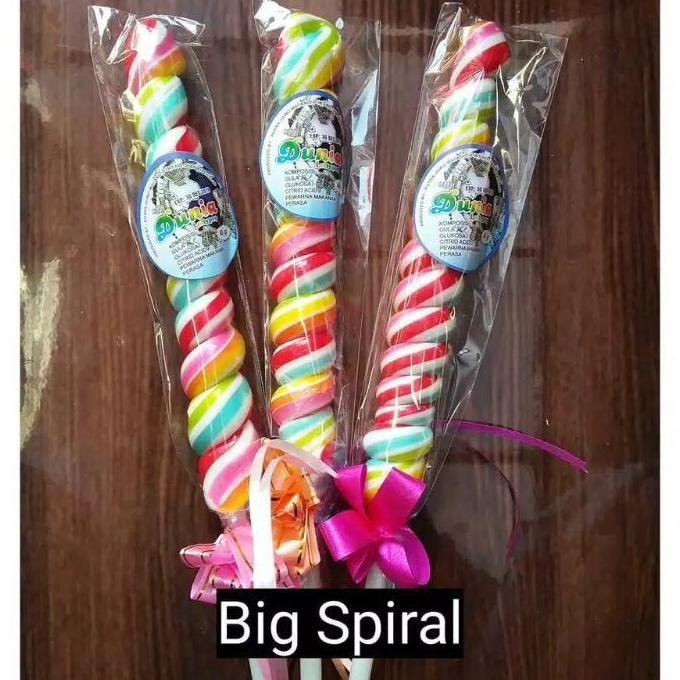 Permen Lolipop Besar 7 Cm Isi 50 Pcs Lollipop Spiralulir Warnawarni Ulang Tahun Cocok Untuk Souvenir