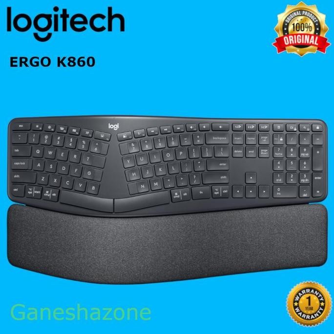 TERBARU Logitech K860 Split Ergonomic Multi-devices Keyboard
