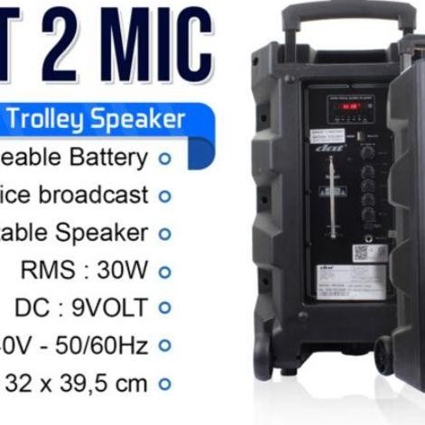 Speaker Portable 12 Inch Dat Dt1210Ft Sound Aktif Mic Wireless Dt 1210