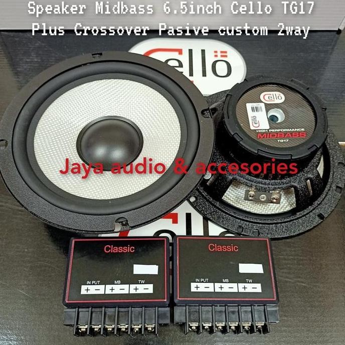 Speaker Midbass Cello 6.5 Inch Tg17 Plus Crossover Pasif 2Way