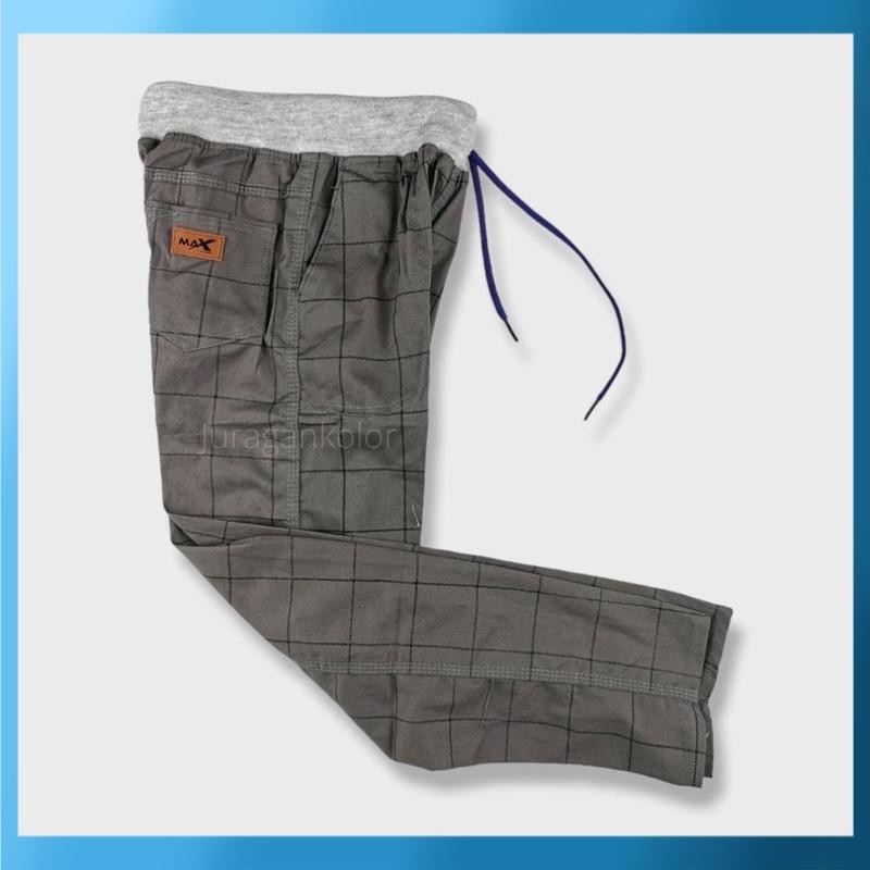 Cuci Gudang Celana Panjang Anak Cowok Laki-Laki Chino Distro Kotak Tartan Twill Stretch - Termurah T