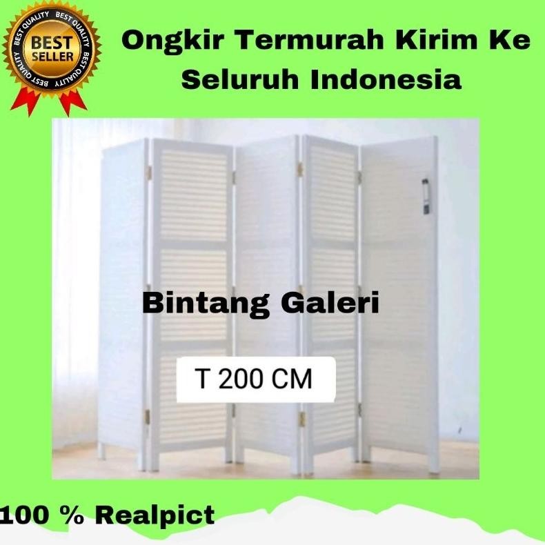 ( Tinggi 2 METER ) Sketsel Rotan Sintetis Pembatas Ruangan Partisi Sekat Ruangan Murah