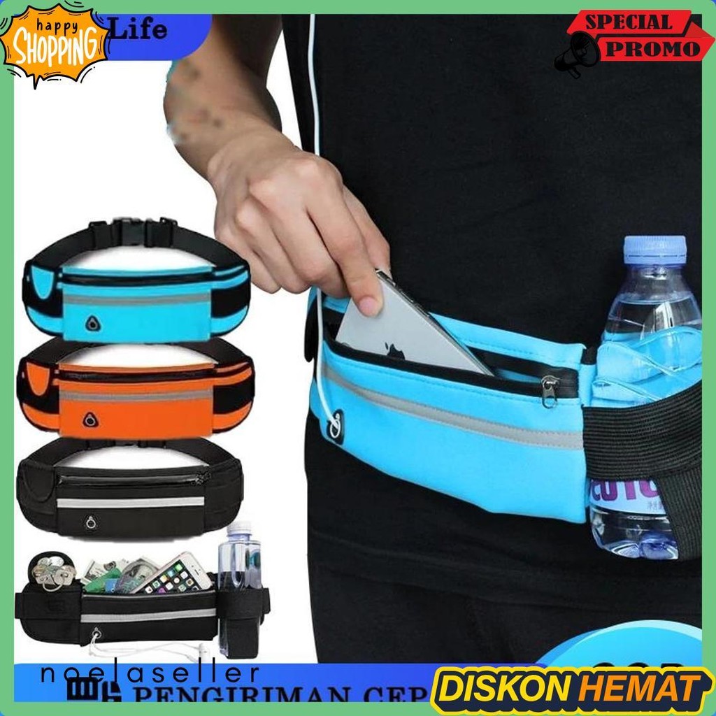50% Off Tas Pinggang Olahraga Lari / Running Belt/Tas Pinggang Hp Olahraga Lari Jogging Sepeda