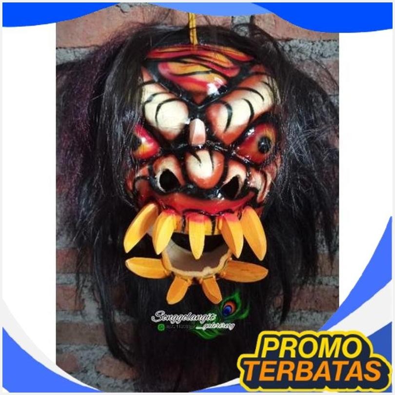 SIAP DIKIRIM (COD) Topeng Buto Gedruk Bahan Mika / Topeng Buto Ijo Jaranan Barongan