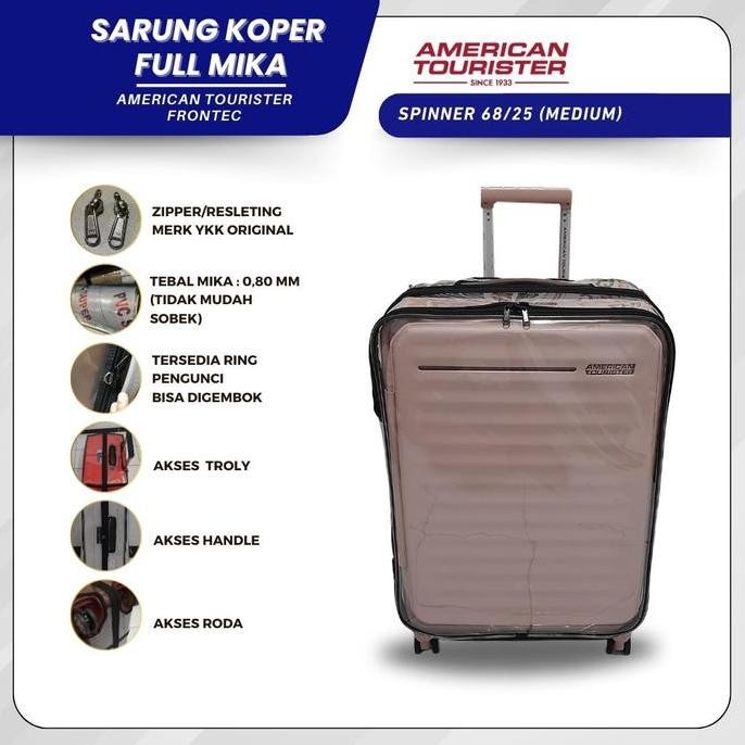 TERMURAH - Sarung Koper | Luggage Cover Fullmika Khusus American Tourister Frontec Size 68/25 Inch (