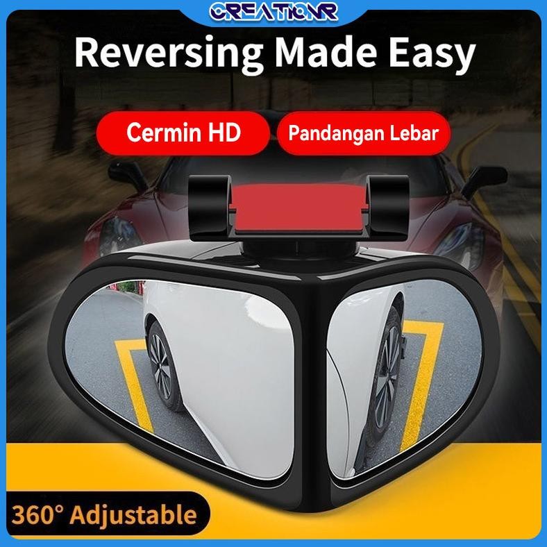 Terjangkau - 360 Spion Blind Spot Mobil/kaca Cembung Spion/kaca Spion Blind Spot Mobil/spion Tambaha
