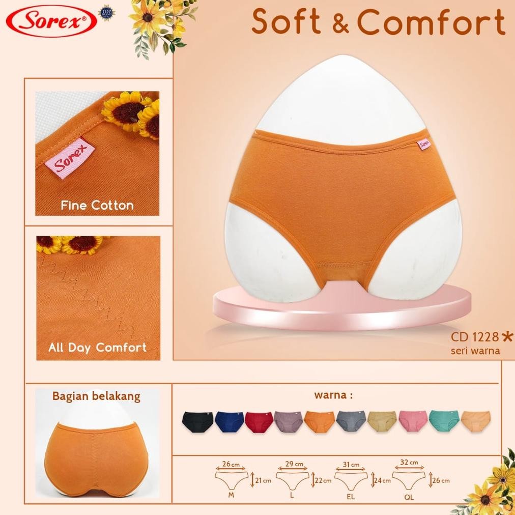 Baru - CD SOREX 1228 MAXI |CELANA DALAM WANITA SOREX - CD SOREX MAXI KATUN - SOREX CD BASIC CUTTING 