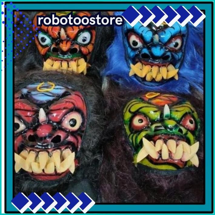 PROMO Topeng Buto Gedruk Mainan Anak Seram Asli Kayu