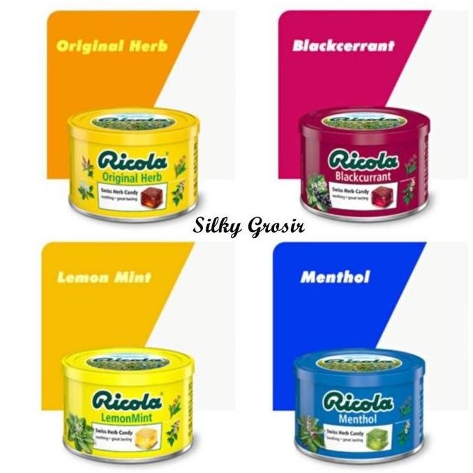 New RICOLA ORIGINAL MINT SWISS HERB CANDY 100 GR / PERMEN RICOLA ORIGINAL