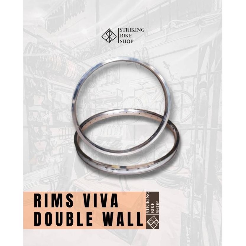 RIMS VELG SEPEDA BMX 20INCH 36HOLE DOUBLE WALL POLISH SMR