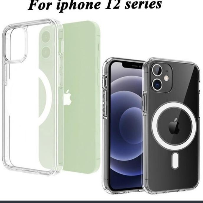 iphone 12 mini magsafe case hybrid clear cover - clear
