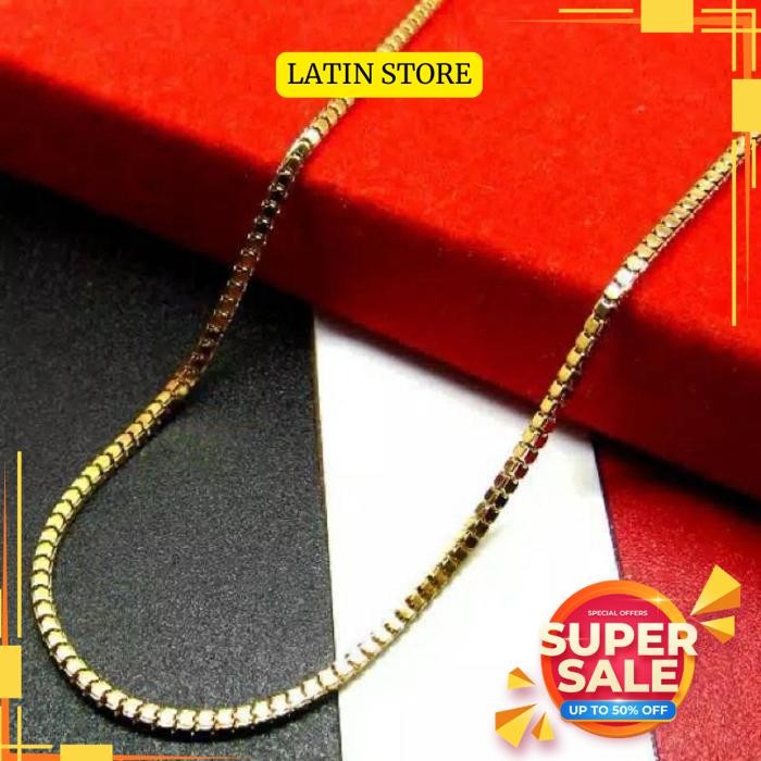 KALUNG TITANIUM MILANO GOLD ANTI KARAT PRIA DAN WANITA FULL TITANIUM DAN ASLI MILANO BY LATIN STORE