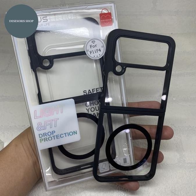 BEBAS ONGKIR - Magnetic Case for Samsung Z Flip 4 / Z Flip 3 Casing Hybrid Silicone Support Wireless