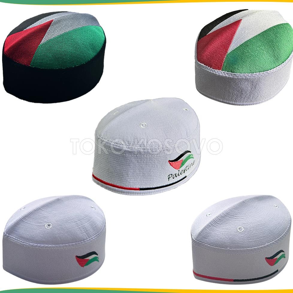 Peci Pakistan Original Quzzy Peci Malaysia Motif Terompah, Palestina, Kembang, Wajik, Kopiah Haji Pr