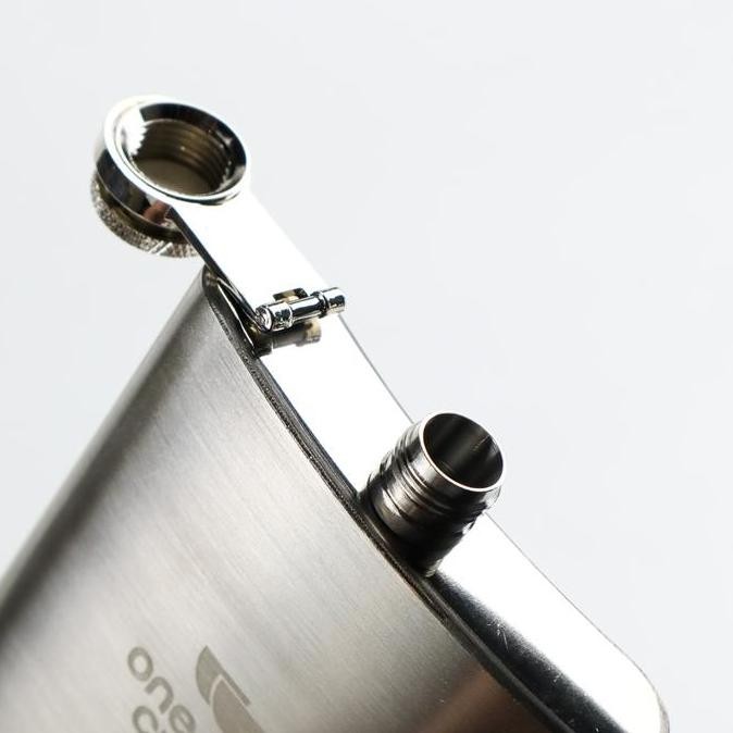 Botol Minum Hip Flask Stainless Steel 8Oz - Silver