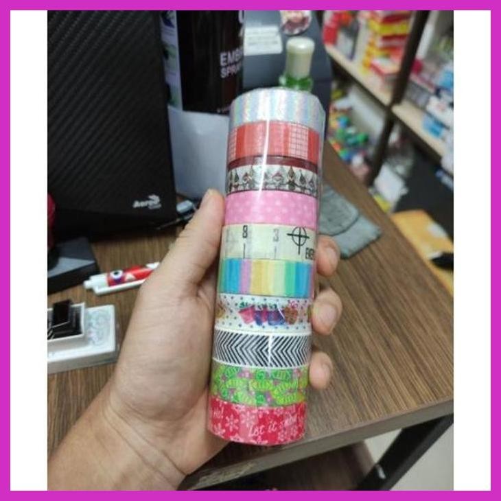 (SEKOLAH) WASHI TAPE TOROS ISI 10 BINTANG BARU PRIVASI AMAN