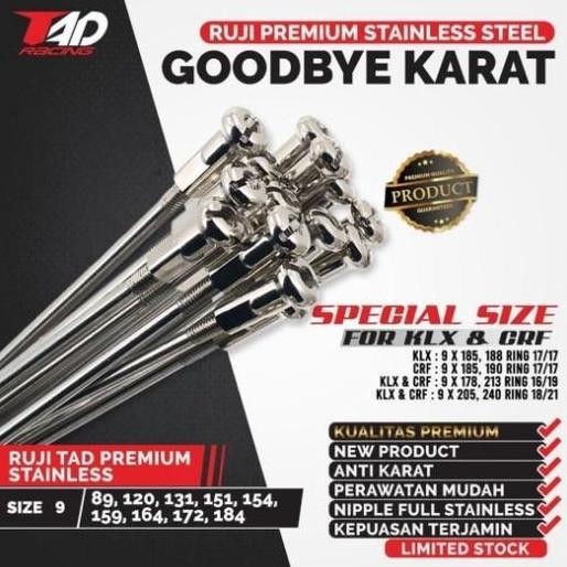 Ruji Motor Stainless Stell Merk TAD Ukuran 89 SS Anti Karat