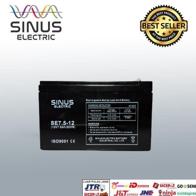 Aki 12V 7.5Ah Aki Vrla Sinus 7.5-12