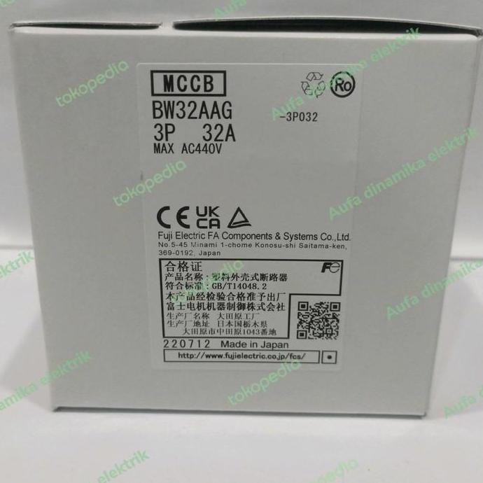 Promo BW32AAG 3P 32A MCCB Fuji bw32aag 32A COD