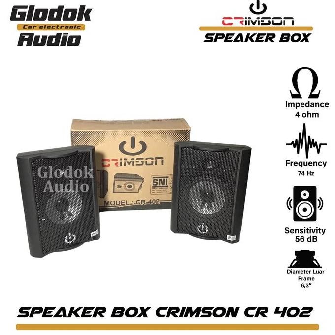 Box Speaker 4 Inch 2 Way Crimson Cr 402 Sepasang