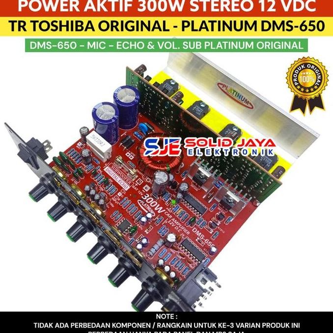 Kit Power Aktif Mobil 12V 300W Dm650 Mp3 Bluetooth Bt Stereo Plus Tone Subwoofer Echo Mic Mik Karaok