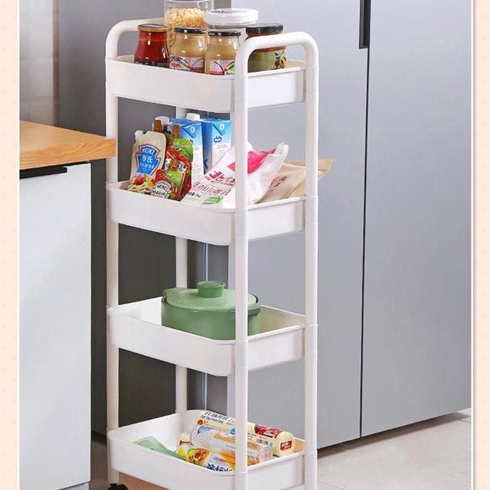 NEW - rak dorong 4 susun roda serbaguna / rak dorong 3 susun roda serbaguna