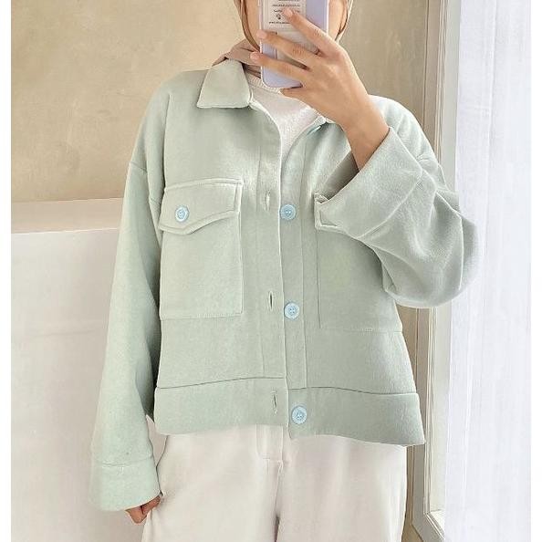 Miliki - Jaket wanita - Gena jaket - Atasan wanita - outerwear - jaket crop - jaket murah - korean s