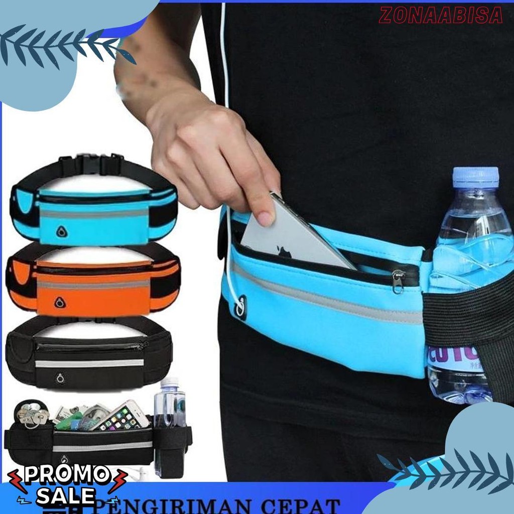 Cusss Serbu Tas Pinggang Olahraga Lari / Running Belt/Tas Pinggang Hp Olahraga Lari Jogging Sepeda