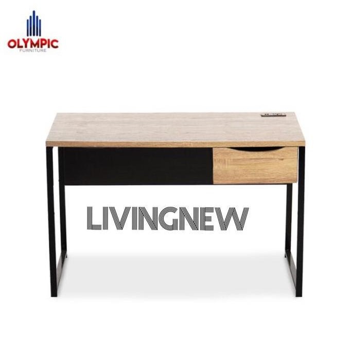 Meja Tulis Hickory Olympic Kaki Besi / Meja Laptop / Meja Kerja /