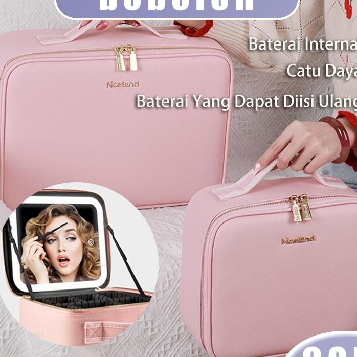 Tas Kosmetik Led Tas Rias Tas Rias Tas Ta Rias Tas Kecan Mua Tas Rias Dengan Cermin Pengatur Kosmeti