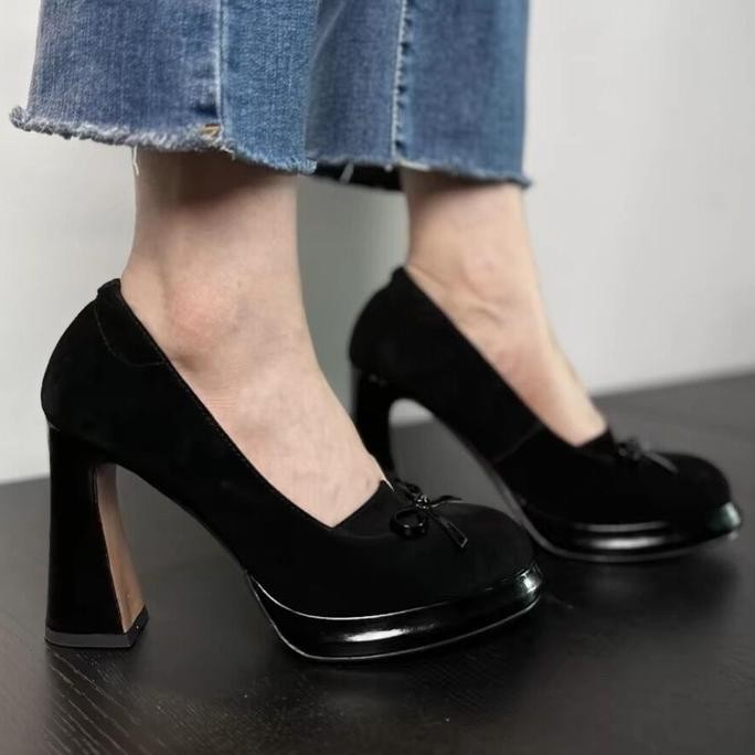 1034 / High heels 10cm / Size 35-40 / sepatu wanita cantik / heels hitam dan cokelat