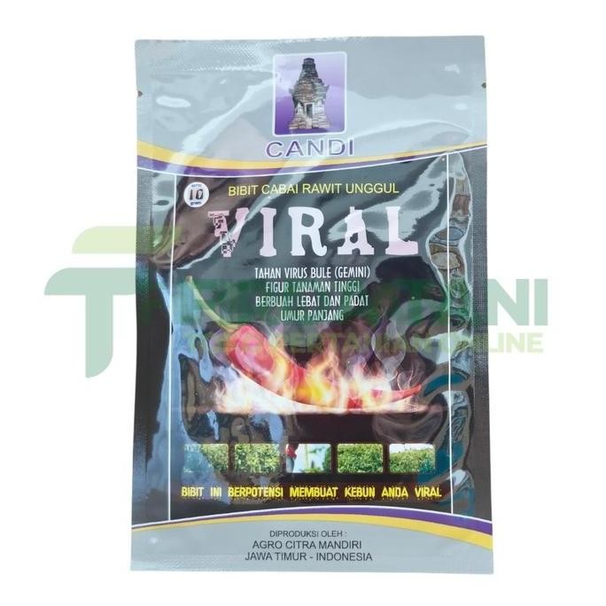 Viral 10gr - Benih Bibit Cabe Rawit Merah Cap Candi Kemasan Original Pabrik KOKO