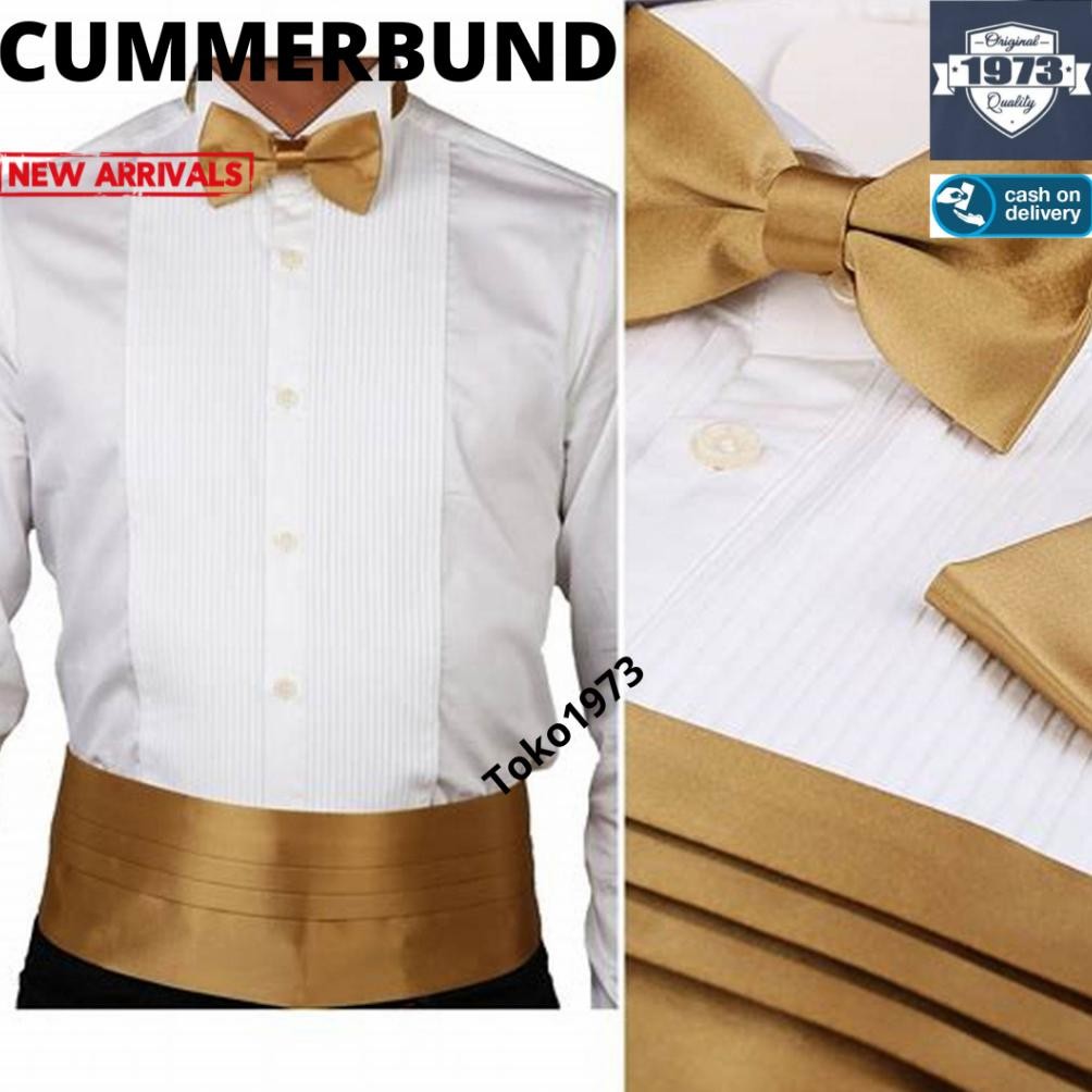 CUMMERBUND SET FOR TUXEDO kemben pria bengkung ikat pinggang tuksedo