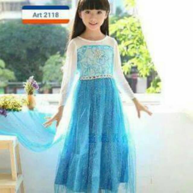 Kostum Elsa Frozen Anak  4 - 8  Tahun / Baju Ulang Tahun Princess