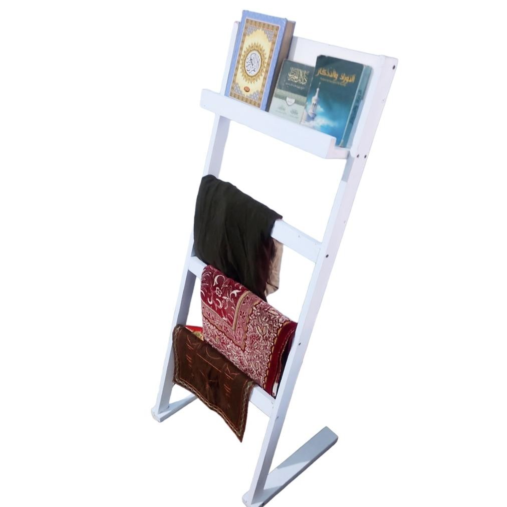 Rak hijab Rak display toko Rak mukenah dan sajadah alquran minimalis aesthetic