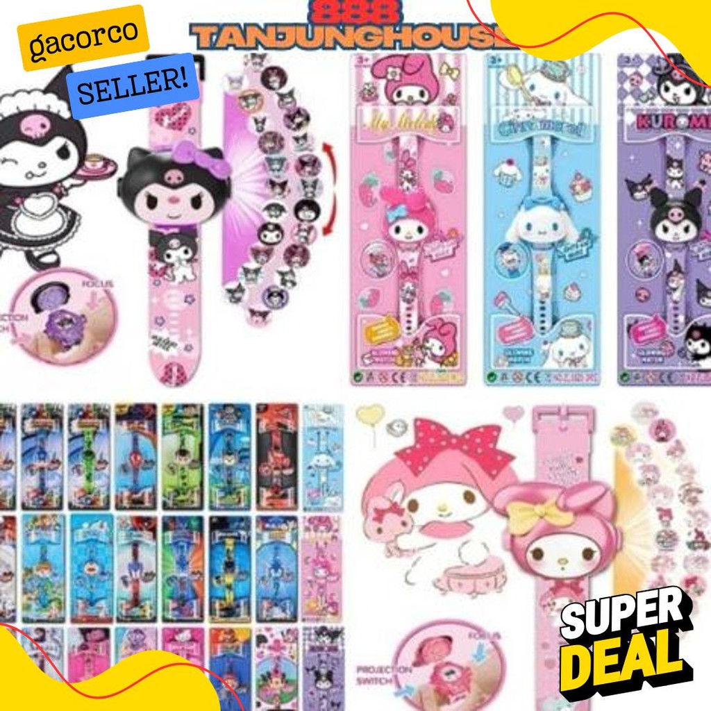 50% Off Tjh Jam Tangan Anak Laser Proyektor Led Digital Kepala Jumbo Karakter Kartun Laki Laki Perem