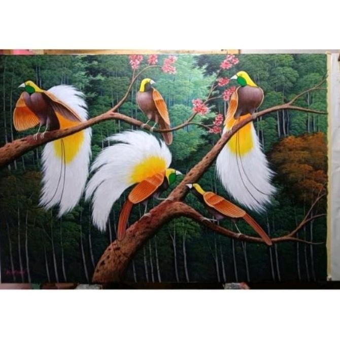 Lukisan Burung Cendrawasih