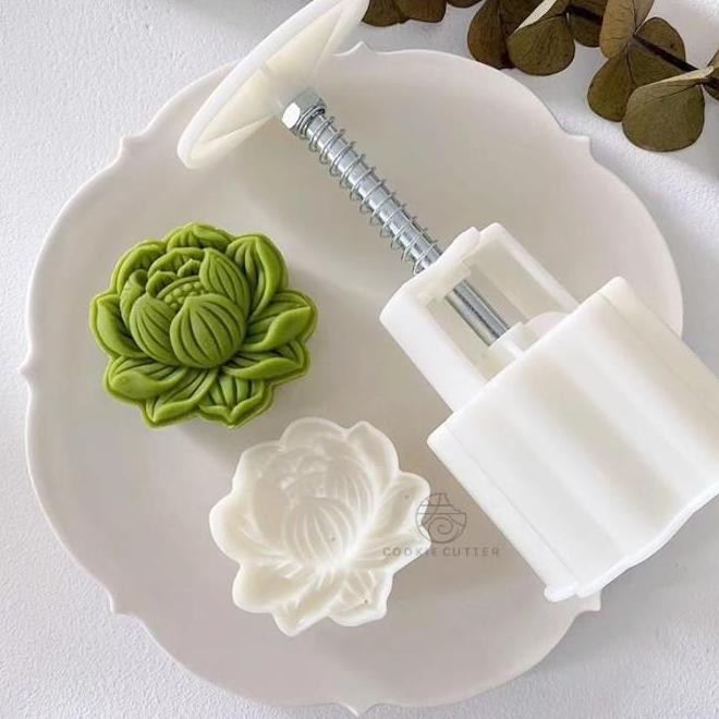 CETAKAN MOON CAKE 75GR CETAKAN MOONCAKE BUNGA TERATAI 75GR CETAKAN BUNGA TERATAI