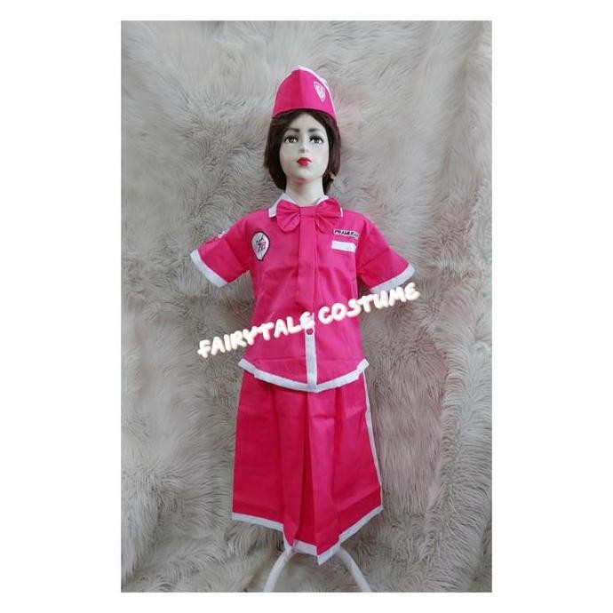 Baju Profesi Pramugari / Baju Costume / Pakaian Anak Perempuan