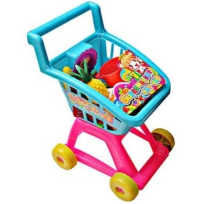 Mainan anak troli masakan - mainan troli - keranjang masakan troli