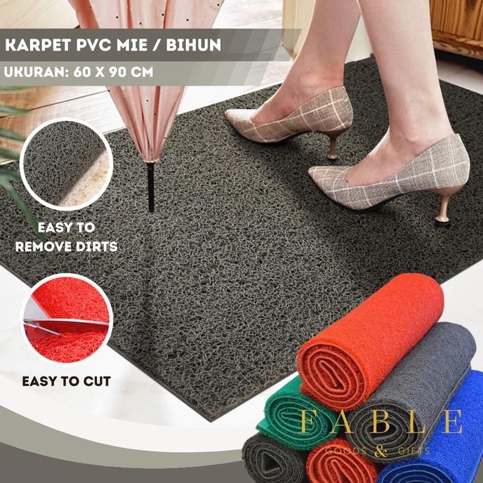 Keset Anti Slip PVC Mie/Bihun Pintu Utama Kantor 60 x 90 cm Tebal 15mm
