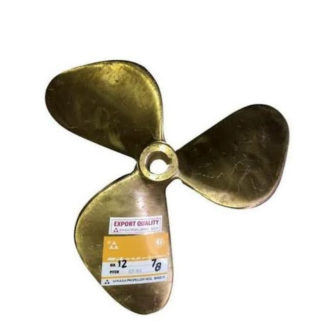 Propeller 13in MIKASA Kipas Kapal Kuningan 3 daun Bawal BEST SELLER