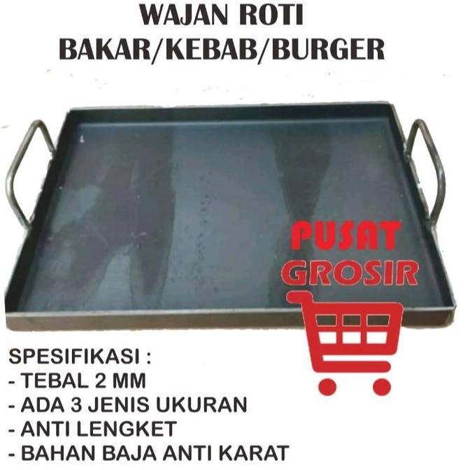 Wajan datar/Wajan roti bakar/wajan kebeb Wajan Burger Alat Baja