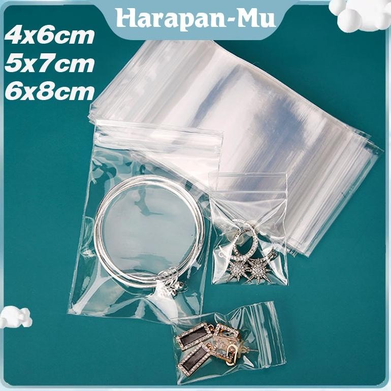 SENHA Plastik Klip Mika Tebal / 100Pcs Pvc Ziplock Bag / Transparent Jewelry Seal Bag